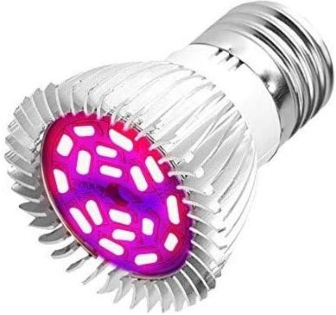 E27 18 LED Grow Light Bulb 8W Full Spectrum for Indoor Greenhouse Plants Flower