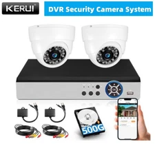 KERUI H2.65 8 Channel 5MP 6 IN 1 DVR with 500GHDD Home Security Camera System 