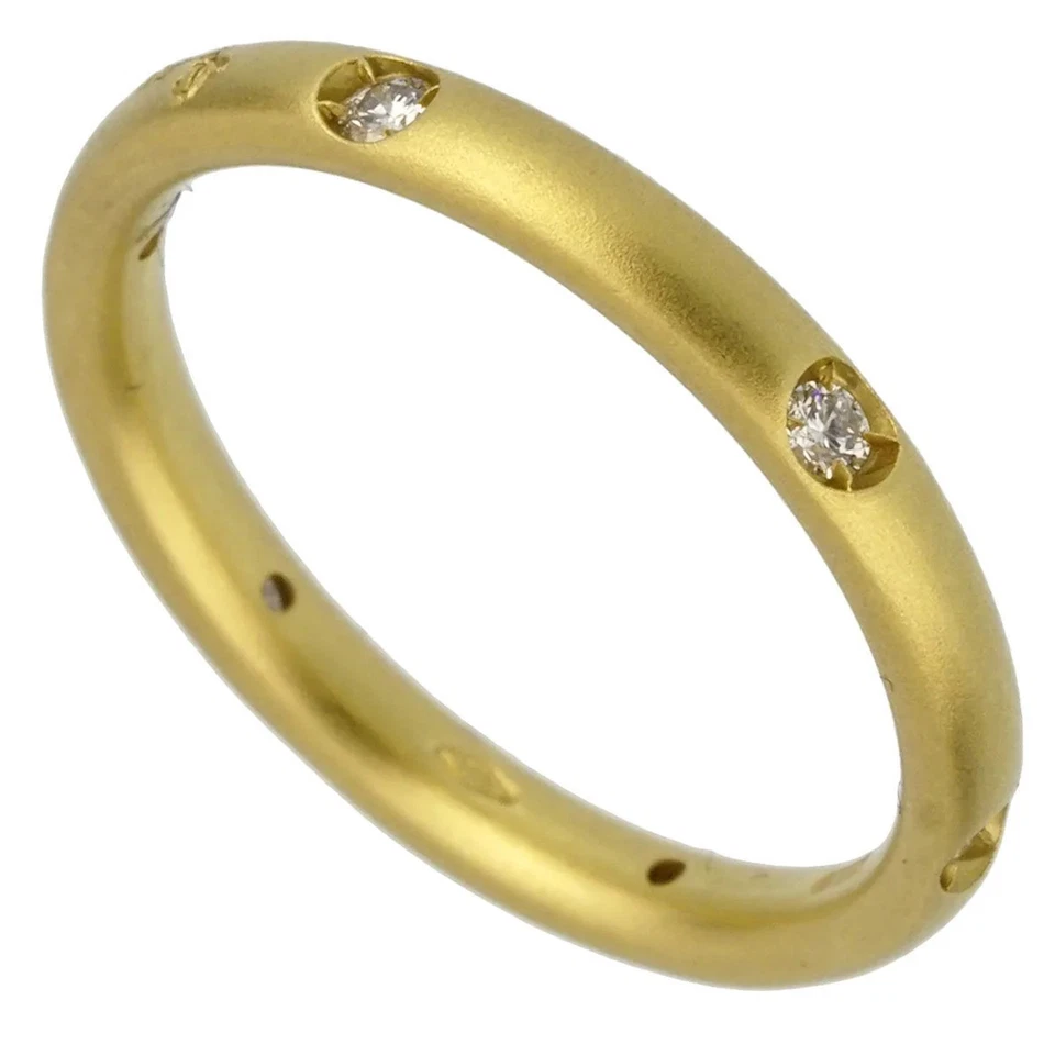 Anillo Pomellato Oro Amarillo Diamante Acabado Mate 18k Talla 6 1/2 Foto 2 de 2