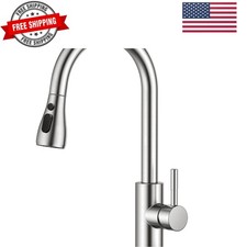Kitchen Faucets with Pull Down Sprayer, Brushed Nickel, High Arc Single Handl...