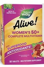 Nature's Way Alive! Women's 50+ Complete Daily Multivitamin 50 Tabs W/Superfoods