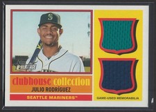 2025 Topps Heritage Clubhouse Collection JULIO RODRIGUEZ Dual Relic #CCSDR=JR