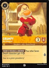 Grumpy Bad-Tempered 10/204 Rise of the Floodborn Disney Lorcana 009881