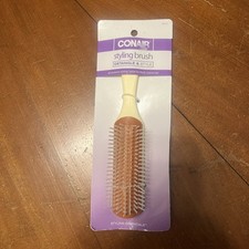 ConAir Styling Brush - Rubber Cushion 7 Rows, White Handle Detangle/Style 852Z