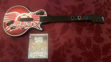 PS3 Aerosmith Guitar Hero Gibson Guitar & New Game NO DONGLE - As Is Untested