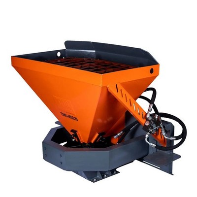 Skid Steer Material Spreader 10ft³ Capacity, 30ft Wide Spread, Sidewalk Skirt