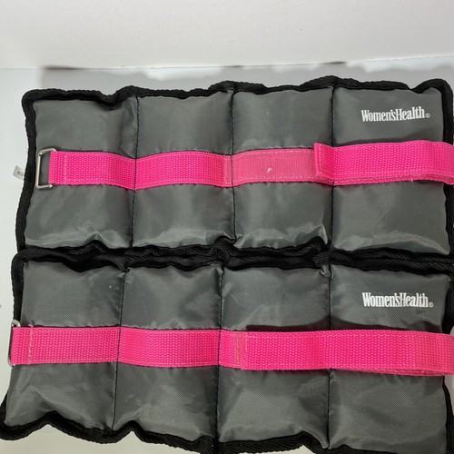 Womens Health Ankle Weights Pink & Gray 2lbs Each