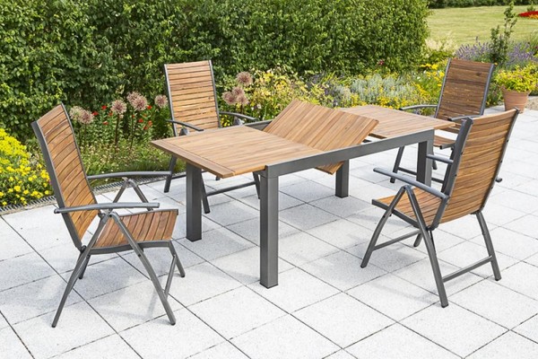 Mx GartenmöBel Santorin Set 5Tlg. TerrassenmöBel Esstischgruppe BalkonmöBel-image