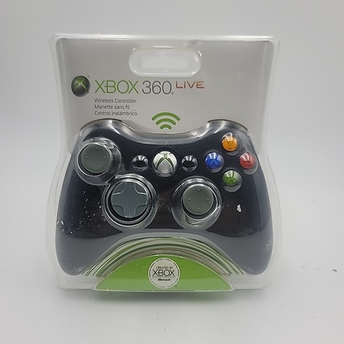 Versiegelt OEM Microsoft XBOX 360 Live Wireless Controller Schwarz Batterien Korrodiert