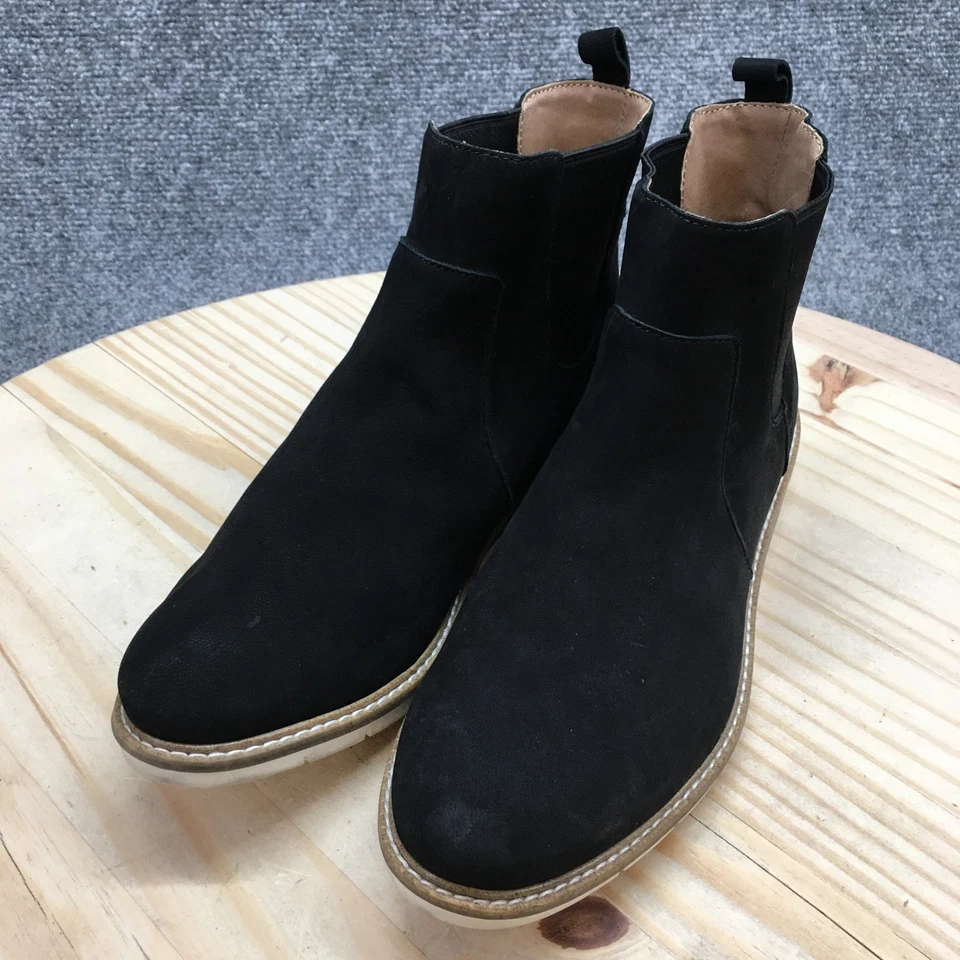 Me Too Ankle Boots Womens 8M Black Avey Chelsea Round Toe Pull On Casual Leather - Image 3 of 4