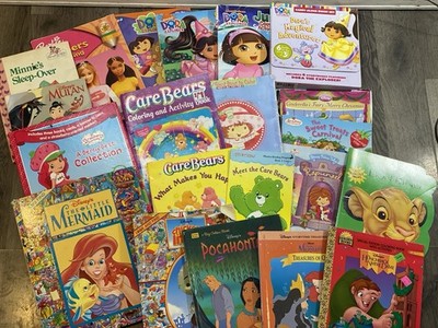 Vintage Y2K Children s Book Lot Dora Strawberry Shortcake Care Bears Barbie