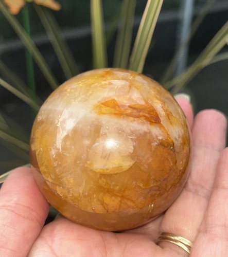 Golden Healer Quartz Crystal Sphere 487g 6.8cm Reiki,chakra,spiritual,gift,rocks - Picture 2 of 9