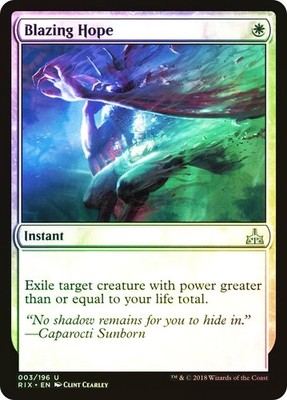 MTG FOIL Blazing Hope  - Rivals of Ixalan #003