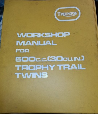 Triumph Trophy Trail Twin 500cc Workshop Manual
