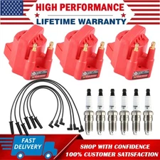 Ignition Coil & Spark Plug & Wire Set For 2002-2008 Pontiac Grand Prix 3.8L V6