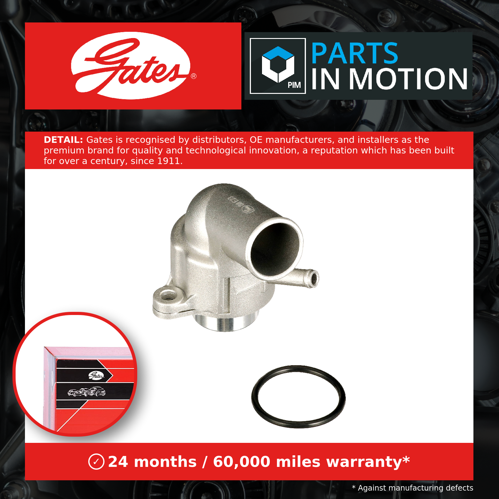 GATES TH37288G1 Thermostat, coolant for CHEVROLET,DAEWOO,FSO,ZAZ - Image 5