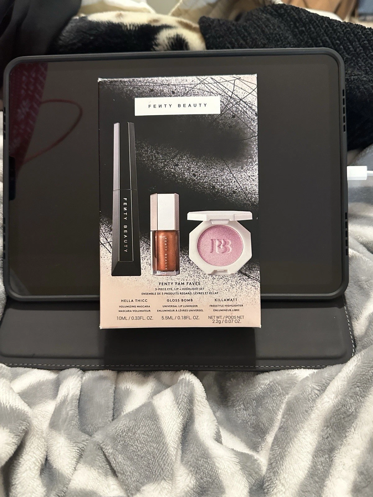Fenty beauty fenty's most want'd 3 piece lip face eye kit