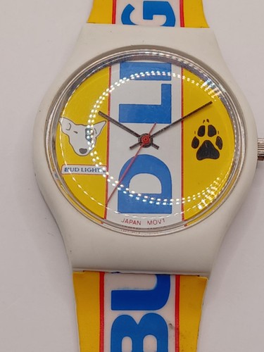 Vintage Bud Light Spudz Mackenzie Blue / Yellow Mens Watch - Has New Battery