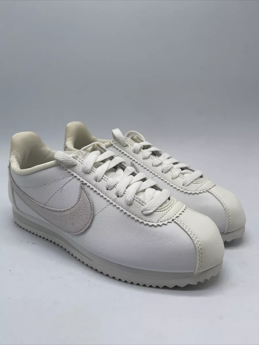 Nike Classic Cortez White Light Pink Leather Sneakers 905614-102 Womens  Size 6.5