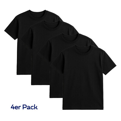 4er Pack Herren Premium Arbeits  T-Shirt 100% Baumwolle Kurzarm Rundhals Outdoor