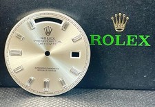 Rolex da Uomo Day-Date 40mm Argento Baguette Quadrante 18k Oro Bianco President