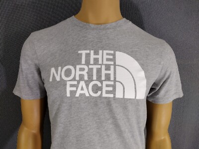 【THE NOTRH FACE】 COTTON BASIC S/S R/TEE 3 THE NORTH FACE T - Shirt Grey SS Small Cotton Poly Blend