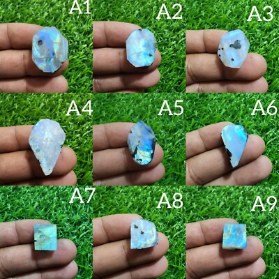 Ausgezeichnet Top Blau Regenbogen Mondstein Rohkristalle & Mineralien Proben ...
