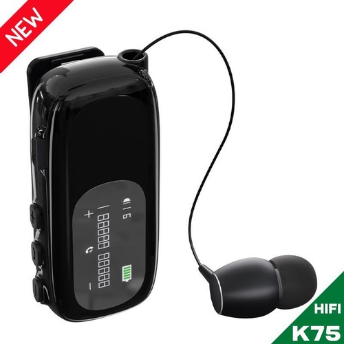 K75 Lavalier Business Bluetooth 5.4 Earphone Talk/music 20h with Mic Noice Cance - Picture 25 of 28