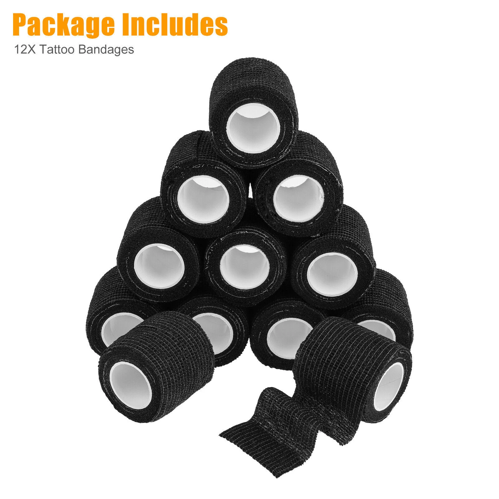 12/24 Rolls Tattoo Self Adhesive Bandage Wrap Grip Cohesive Elastic Sports Tape - product detail image 8