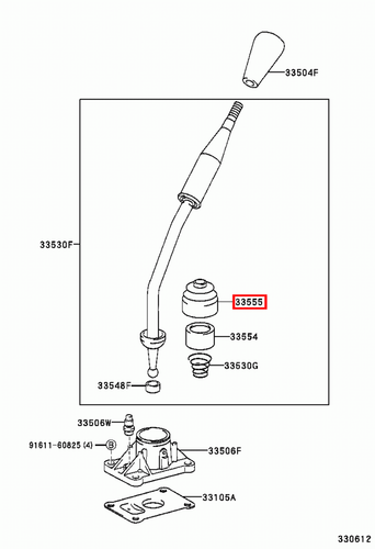 Genuine Hilux LN105 LN100 KZN205 KZN165 KZN130 KDN170 Gear Shift Lever Boot - Picture 20 of 20