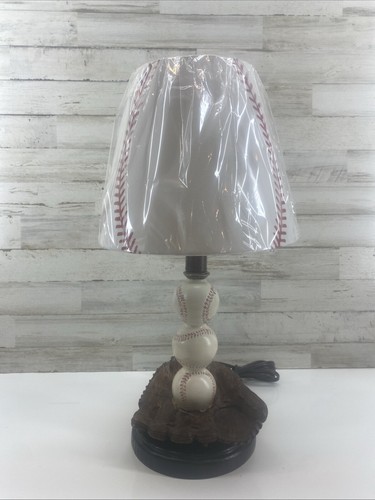 Baseball Lamp: stacked baseballs, 17”glove and Shade for Business or Bedroom
