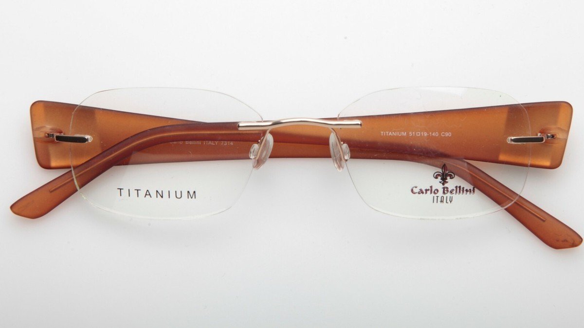 NEW Carlo Bellini CB 7314 C90 MATTE GOLD EYEGLASSES TITANIUM  display picture 1
