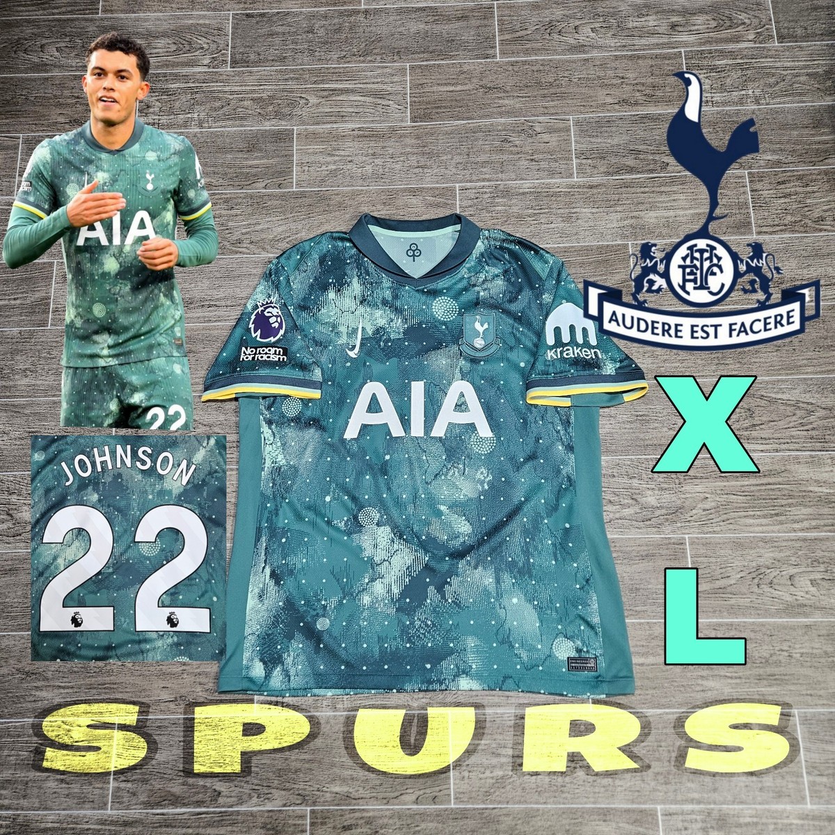 Nike Tottenham Hotspur Brennan Johnson#22 2024/2025 Third 3rd