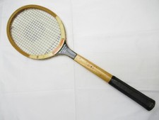 VINTAGE WRIGHT DITSON "MERCER BEASLEY" WOOD TENNIS RACQUET. ANTIQUE/DISPLAY