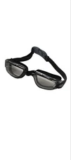 AEGEND Streamlined Swim Googles UV Shield Anti Fog Clear With Black Strap New