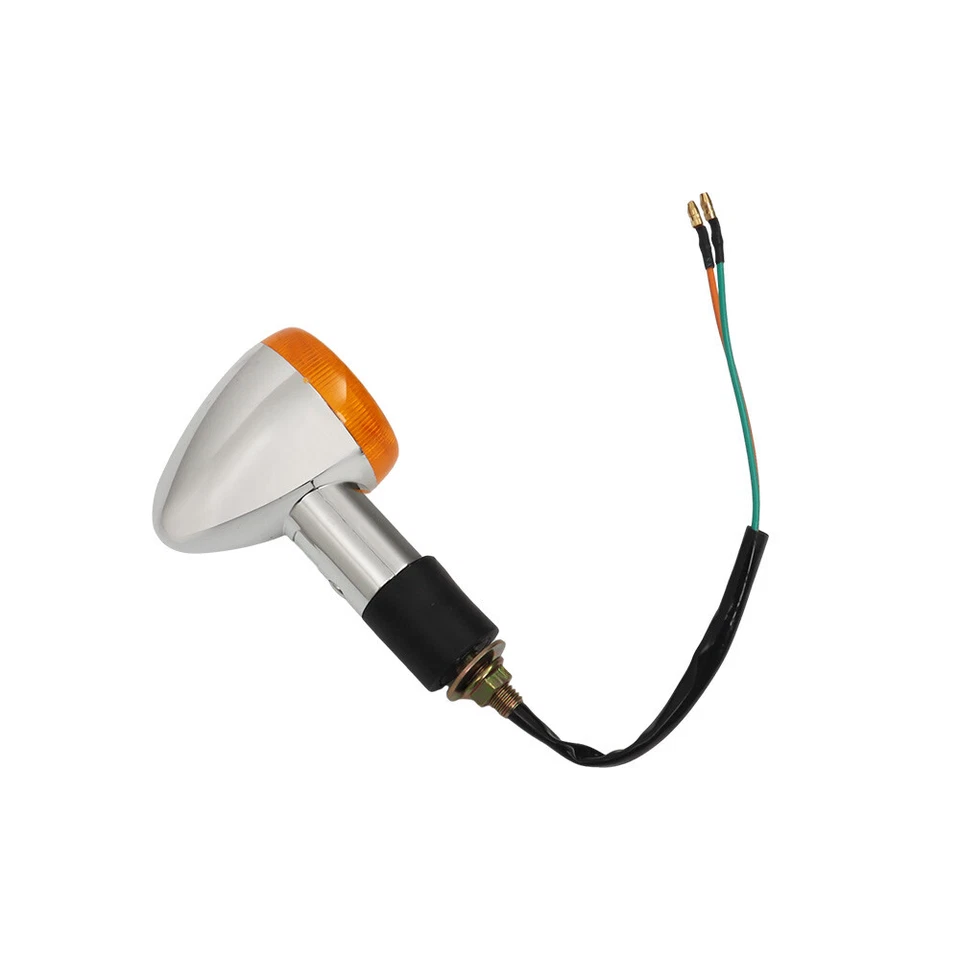 Indicadores intermitentes delanteros y traseros cromados para Honda Suzuki Yamaha ×2 Foto 4 de 4