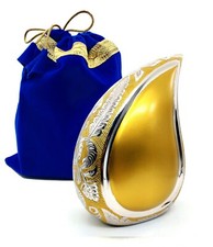 Handcrafted Teardrop Cremation Urn with Hand Engraved Memorial URN for Ashes 6''