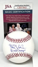 Frank Viola Minnesota Twins signed MLB Baseball Ball W/ 87 WS Champs Inscrip JSA