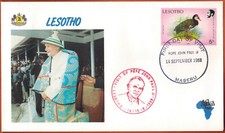 1988-Enveloppe 1°Jour**Vatican-Pape J.P.II-Lesotho-Maseru-Timbre..Yv.756