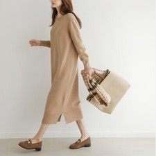 Sweater Dresses for Women Medium Large Size 8-14 Vintage Long Sleeve Midi New