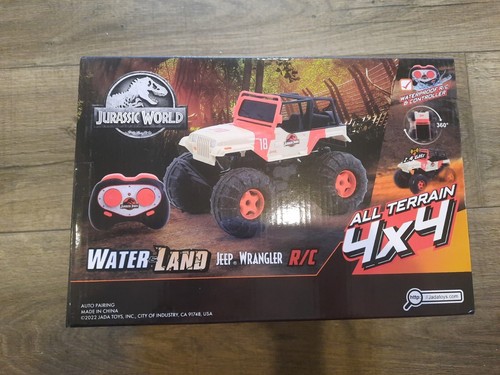 Jada Jurassic World Park Jeep Wrangler Remote Control R/C Land & Water 4x4 NEW - Picture 3 of 6