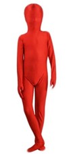 Kids Costume Full Body Zentai Suit Small Red