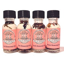 Four Elemental Oils Set: Air, Fire, Earth, Water: Wiccan Pagan Hoodoo Voodoo