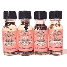 Four Elemental Oils Set: Air, Fire, Earth, Water: Wiccan Pagan Hoodoo Voodoo 
