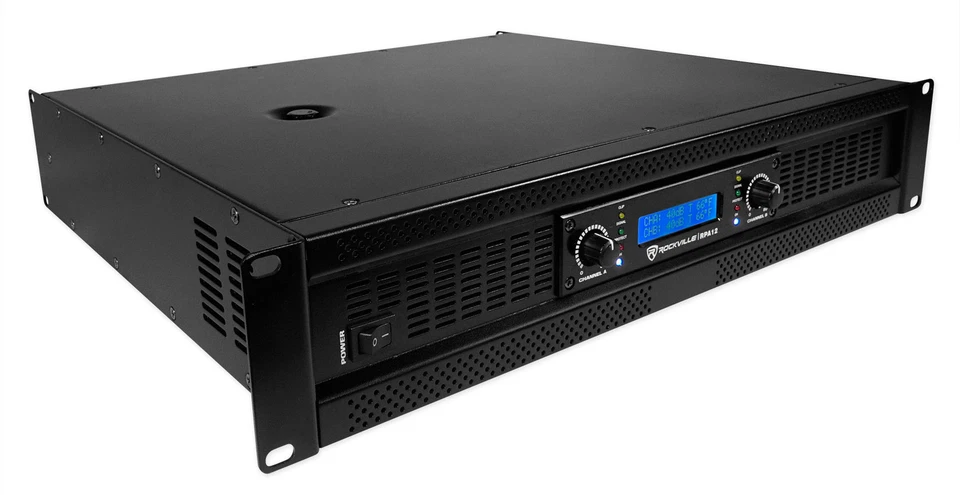 Rockville RPA12 5000 Watt Peak / 1400w RMS 2 Channel Power Amplifier Pro/DJ Amp - Image 4 of 4