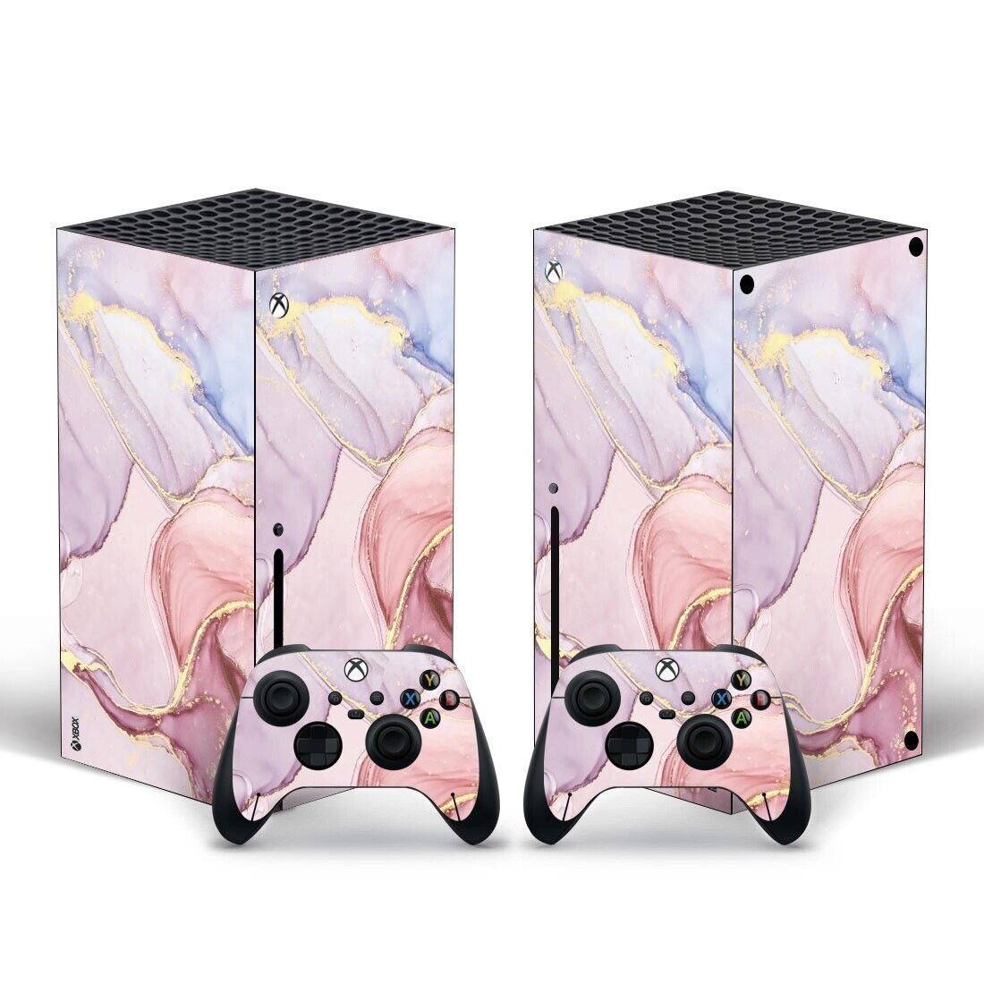 Xbox Series X Premium Marble Pink Skin Sticker Decal Vinyl Wrap for console-image