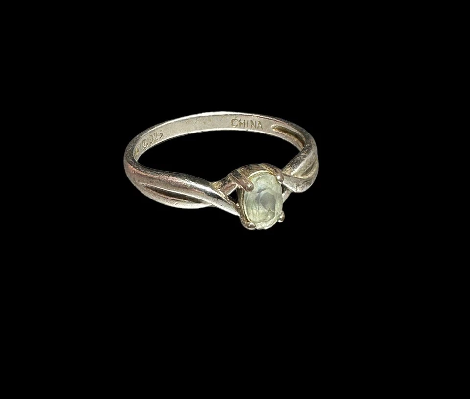 Anillo Ross Simons Plata de Ley y Topacio Doble Banda Retorcida Talla 8 Foto 3 de 4