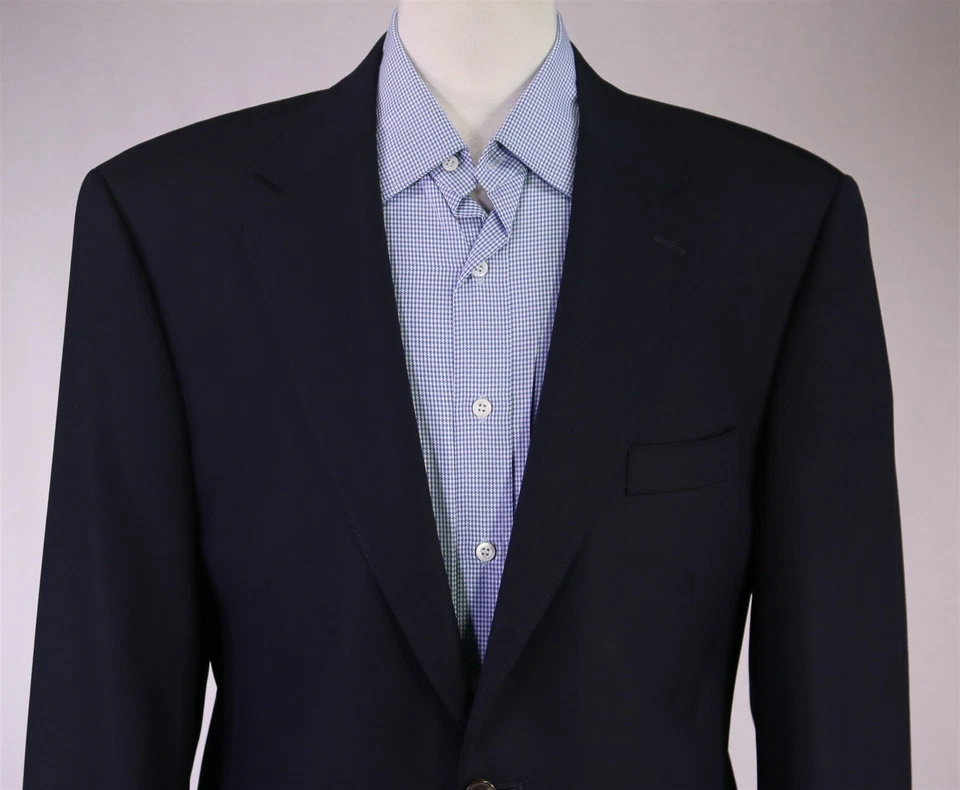 Miller Brothers Ltd Navy Blue Woven 2-Btn Wool Sportcoat Blazer 44XL - Image 3 of 4