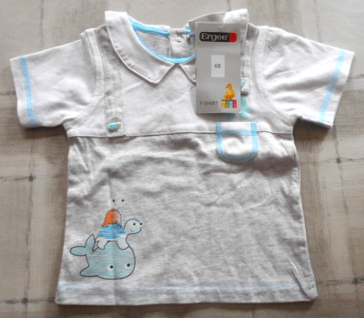 T-Shirt gr. 68 Jungen mit Kragen Ergee mit Aufdruck - NEU