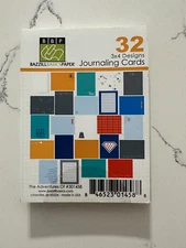 BBP Bazzill Basics Paper 32 3x4 Design Journaling Cards Misc Colors Scrapbooking